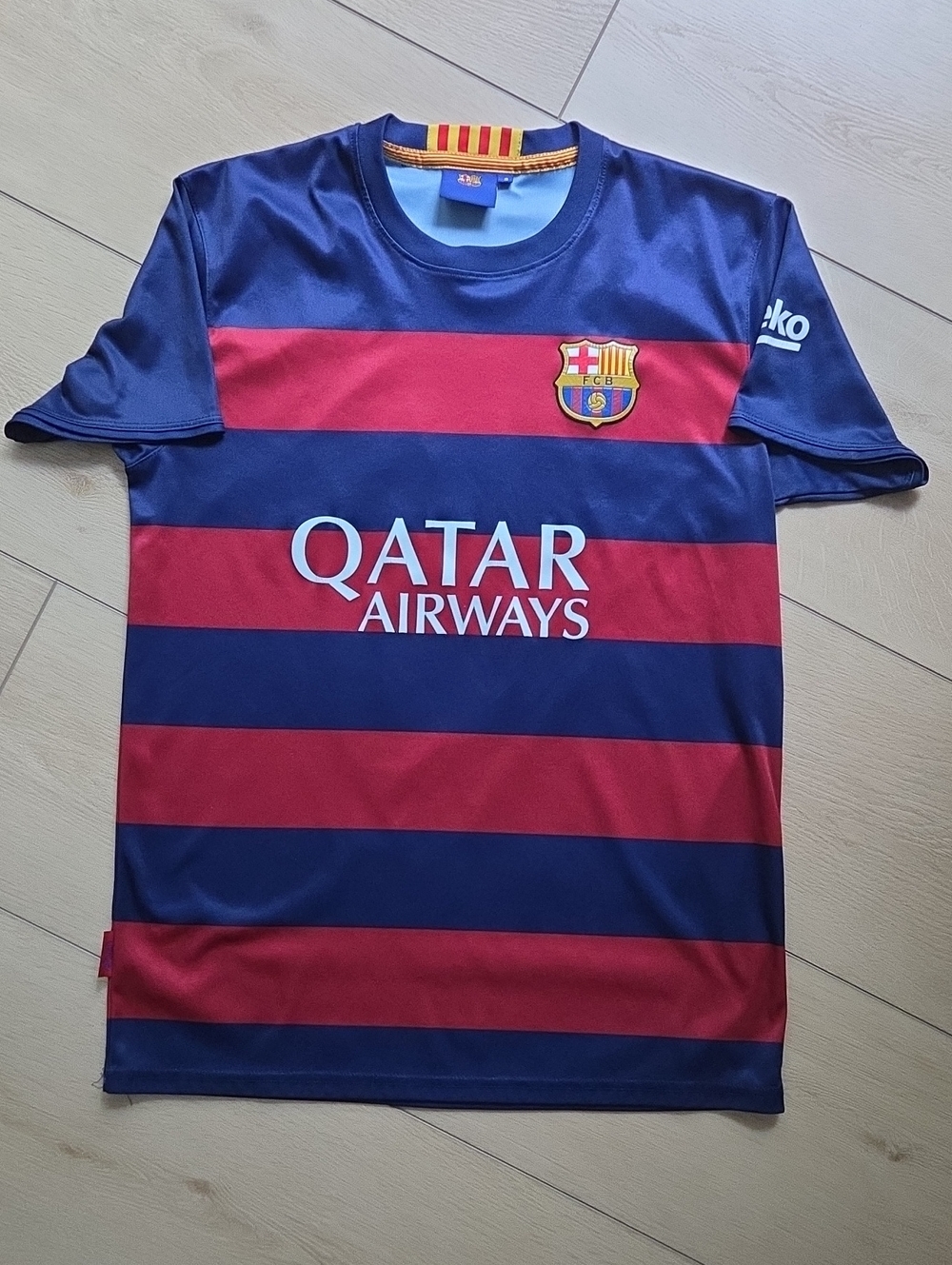FC Barcelona Striped Soccer Jersey - Navy & Red